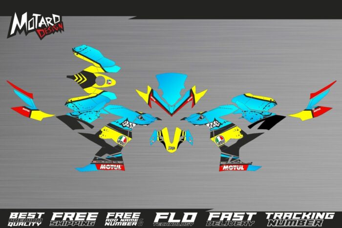 Kawasaki Ninja 400 2018 2019 2020 2021 2022 NEON Graphics Kit Decals by Motard