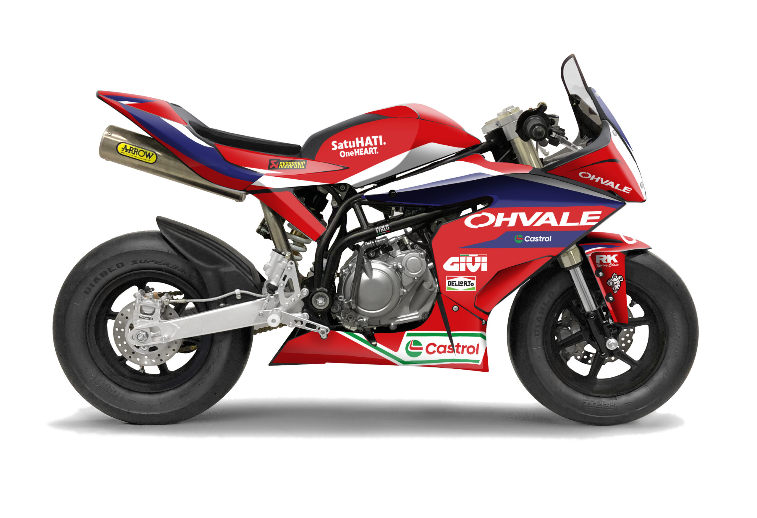 Ohvale GP0 EVO GP2 graphics motard design sitckers decals 2 graphics kit for Ohvale GP0 / GP2/ EVO - Image 1