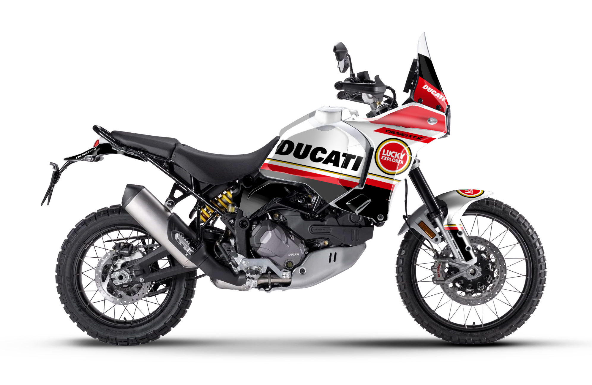 Ducati Desert X graphics stickers decals motard design 10 grafická sada pre Ducati Desert X - Image 1