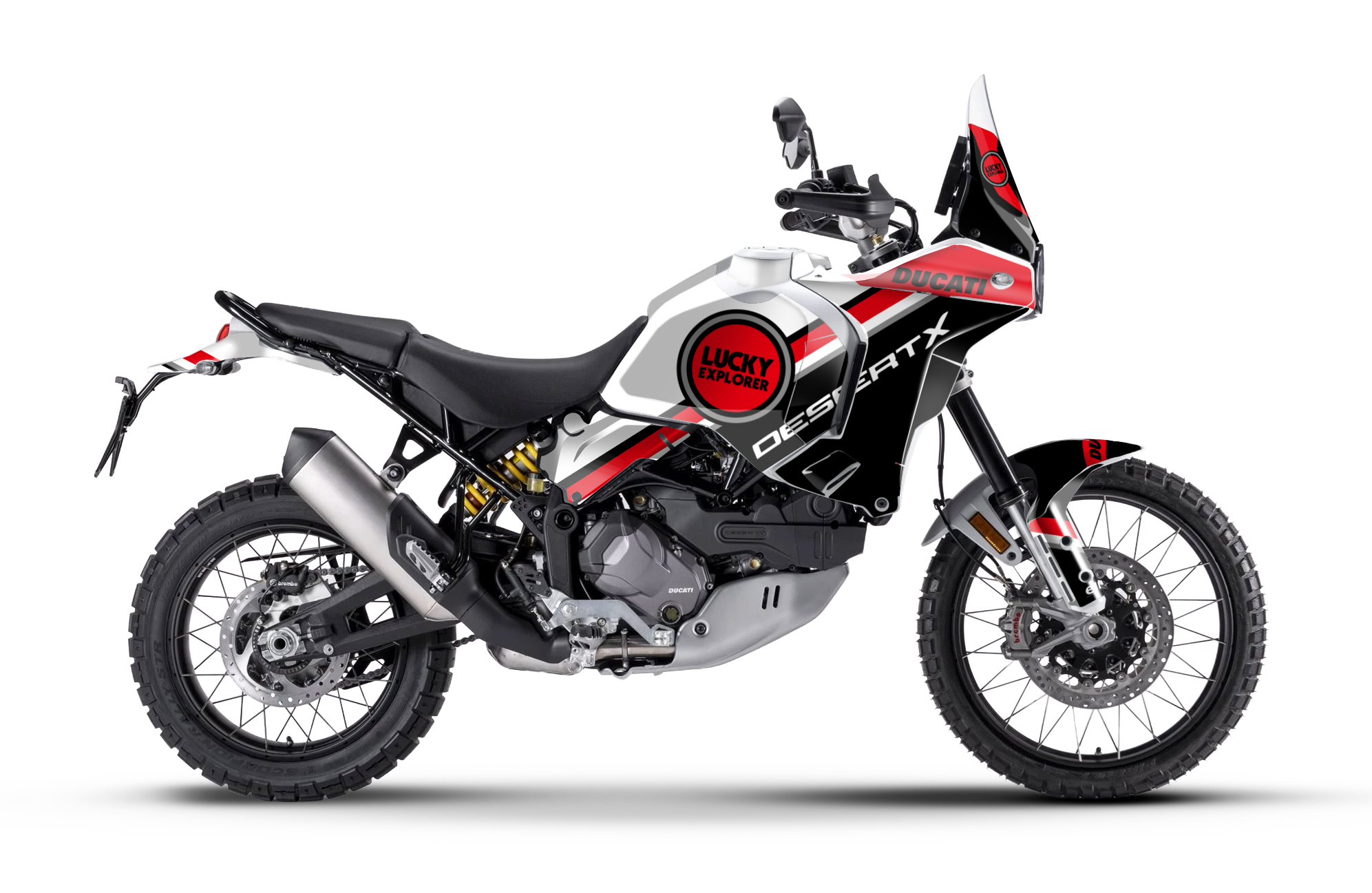 Ducati Desert X graphics stickers decals motard design 11 grafická sada pre Ducati Desert X - Image 1